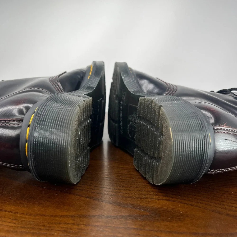 Dr. Martens Womens Boot 6 Arcadia Red Cherry Black Leather Lace Up Combat 1460 - Picture 15 of 16